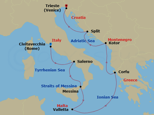 Cruise Itinerary Map
