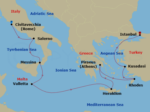 Cruise Itinerary Map