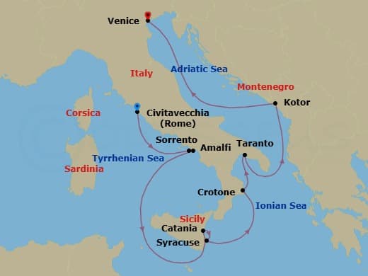 Cruise Itinerary Map