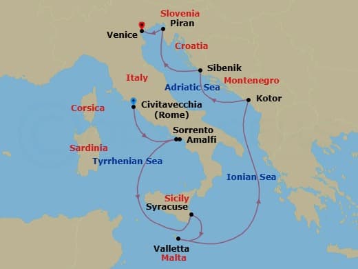 Cruise Itinerary Map