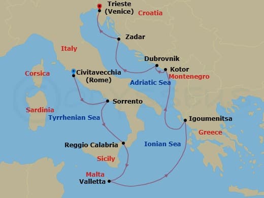 Cruise Itinerary Map