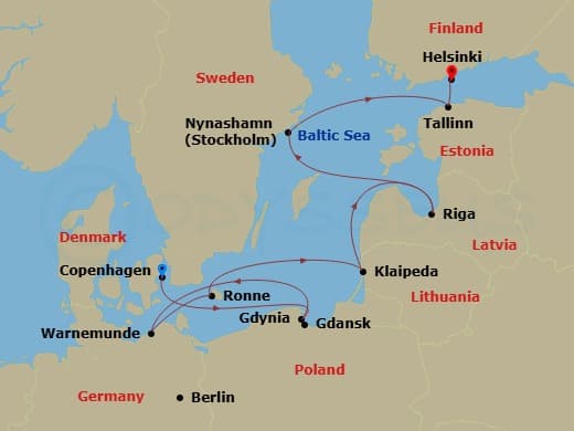 Cruise Itinerary Map