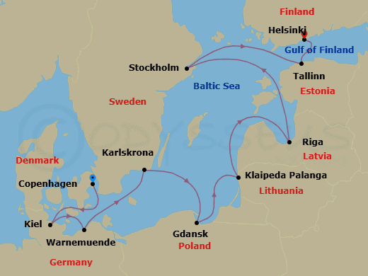 Cruise Itinerary Map