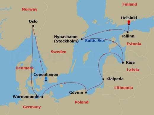 Cruise Itinerary Map