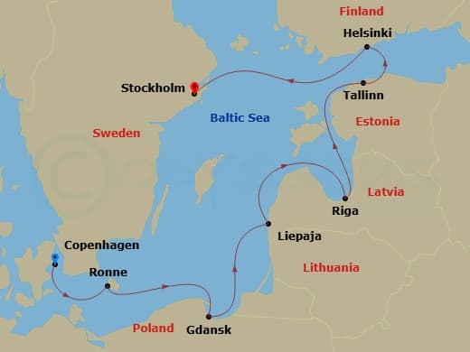 Cruise Itinerary Map