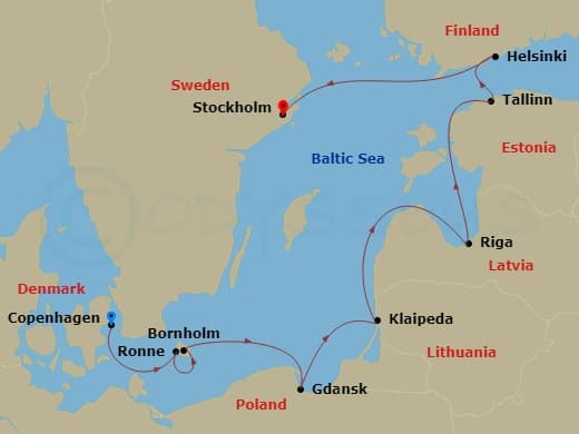 Cruise Itinerary Map