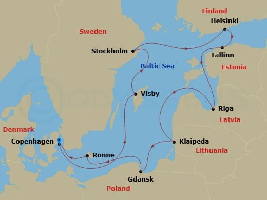 Cruise Itinerary Map