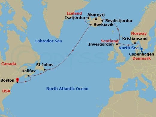 Cruise Itinerary Map