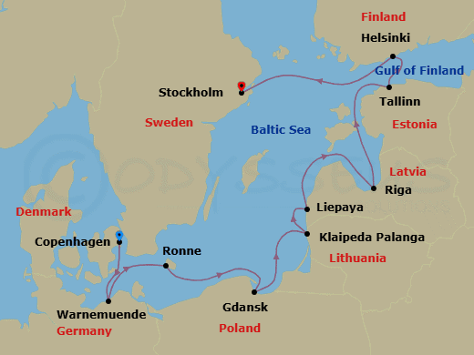 Cruise Itinerary Map
