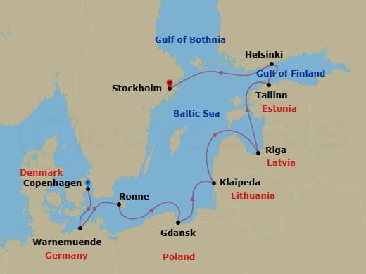 Cruise Itinerary Map