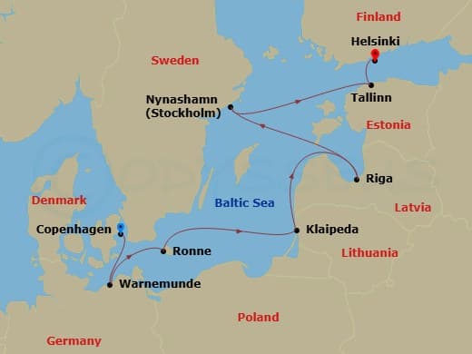 Cruise Itinerary Map