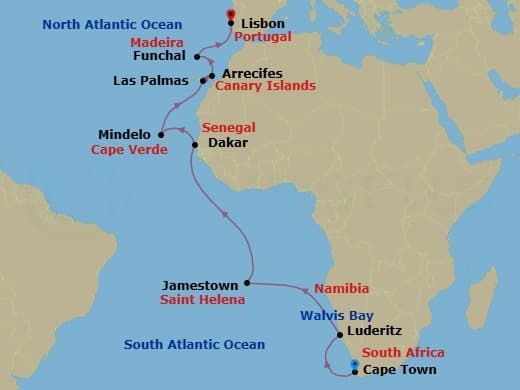 Cruise Itinerary Map