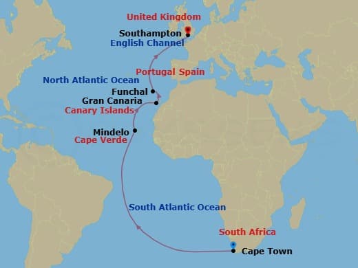 Cruise Itinerary Map