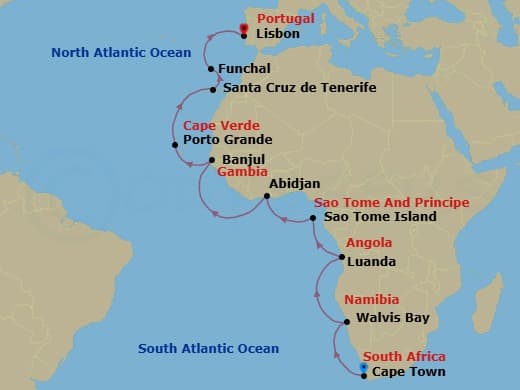 Cruise Itinerary Map