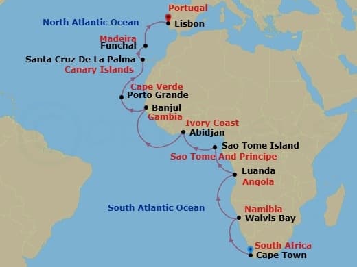 Cruise Itinerary Map