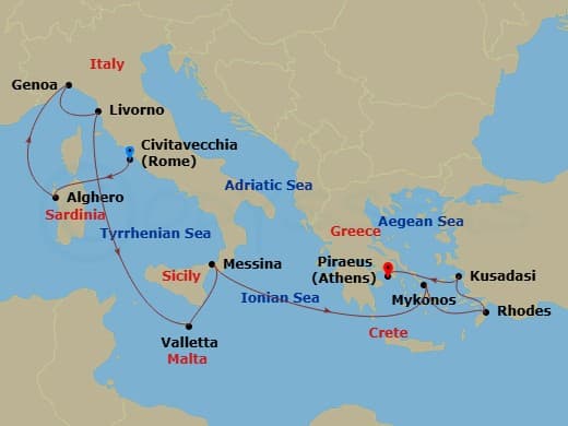 Cruise Itinerary Map