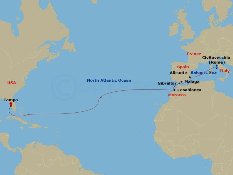Cruise Itinerary Map