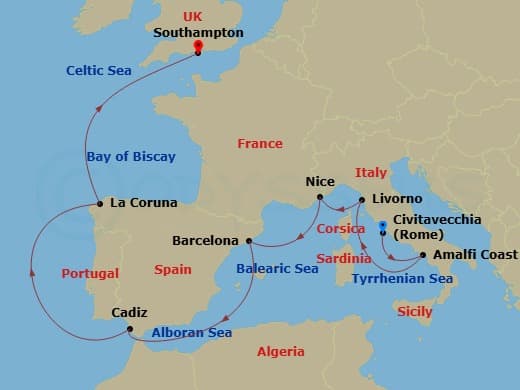 Cruise Itinerary Map