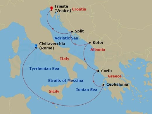 Cruise Itinerary Map