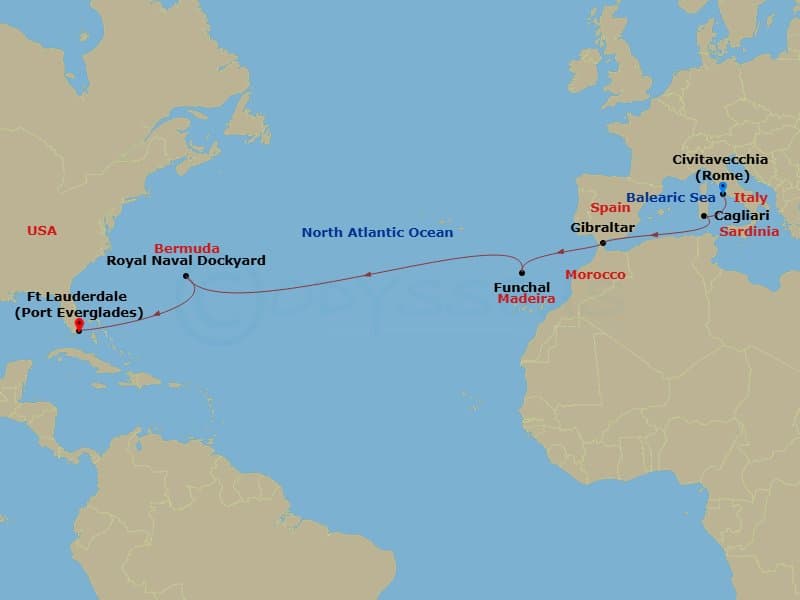 Cruise Itinerary Map