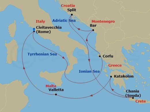 Cruise Itinerary Map