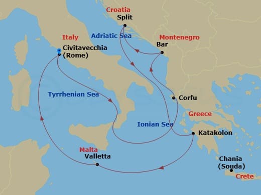Cruise Itinerary Map