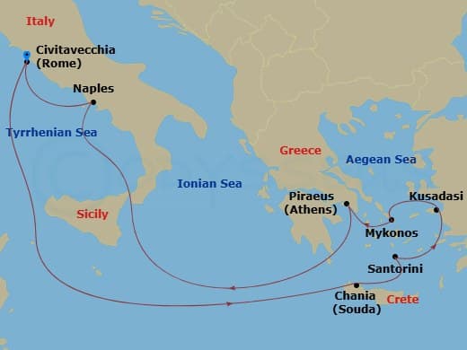 Cruise Itinerary Map
