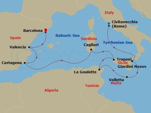 Cruise Itinerary Map