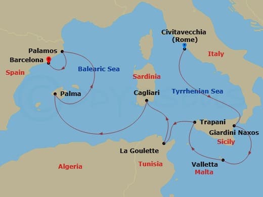 Cruise Itinerary Map