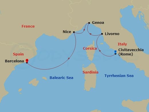 Cruise Itinerary Map