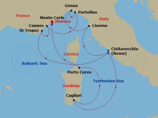 Cruise Itinerary Map