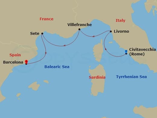 Cruise Itinerary Map