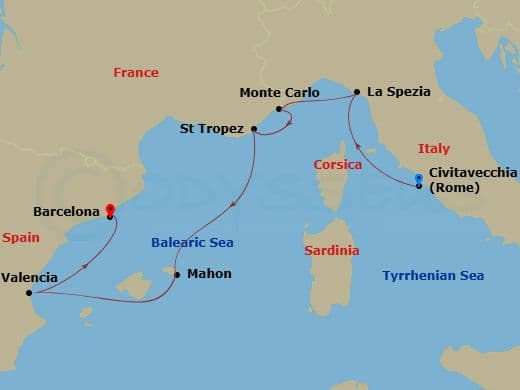 Cruise Itinerary Map