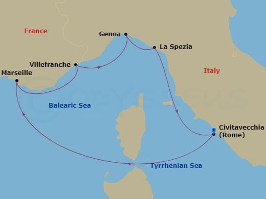 Cruise Itinerary Map