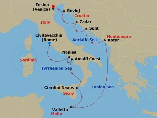 Cruise Itinerary Map