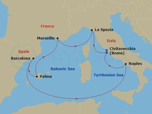Cruise Itinerary Map