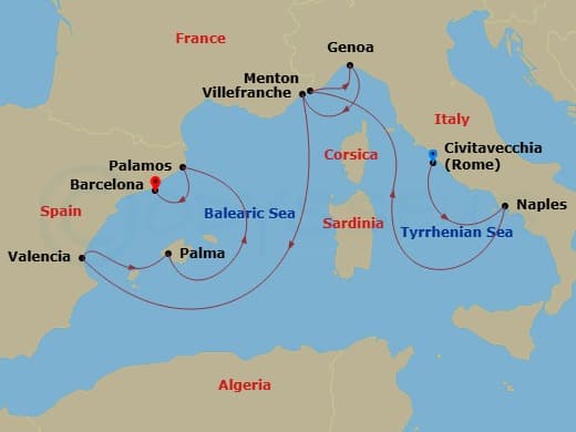 Cruise Itinerary Map