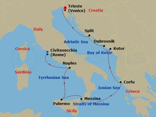 Cruise Itinerary Map