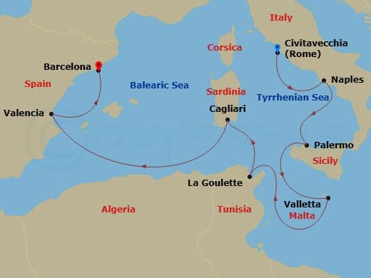 Cruise Itinerary Map