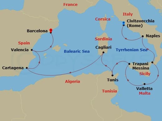 Cruise Itinerary Map