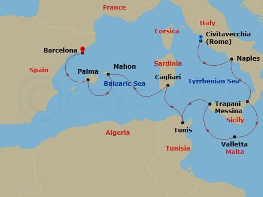Cruise Itinerary Map