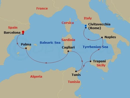 Cruise Itinerary Map