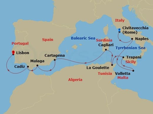 Cruise Itinerary Map