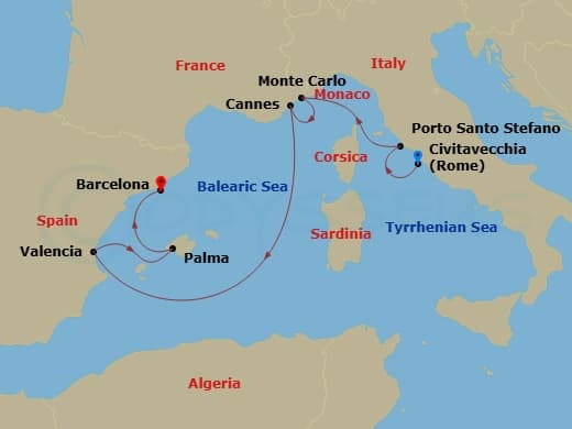 Cruise Itinerary Map