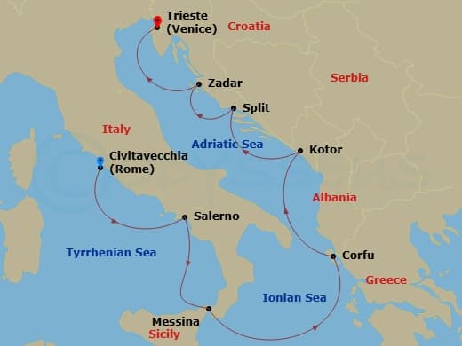 Cruise Itinerary Map