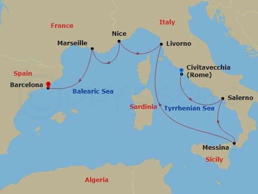 Cruise Itinerary Map