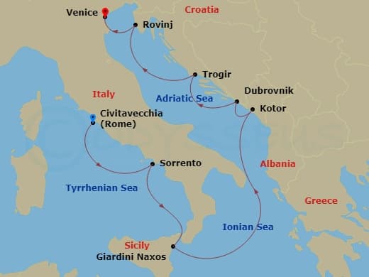 Cruise Itinerary Map