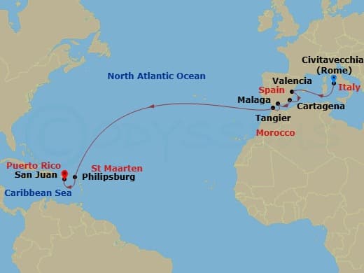 Cruise Itinerary Map
