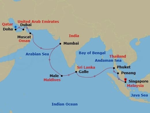 Cruise Itinerary Map