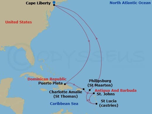 Cruise Itinerary Map
